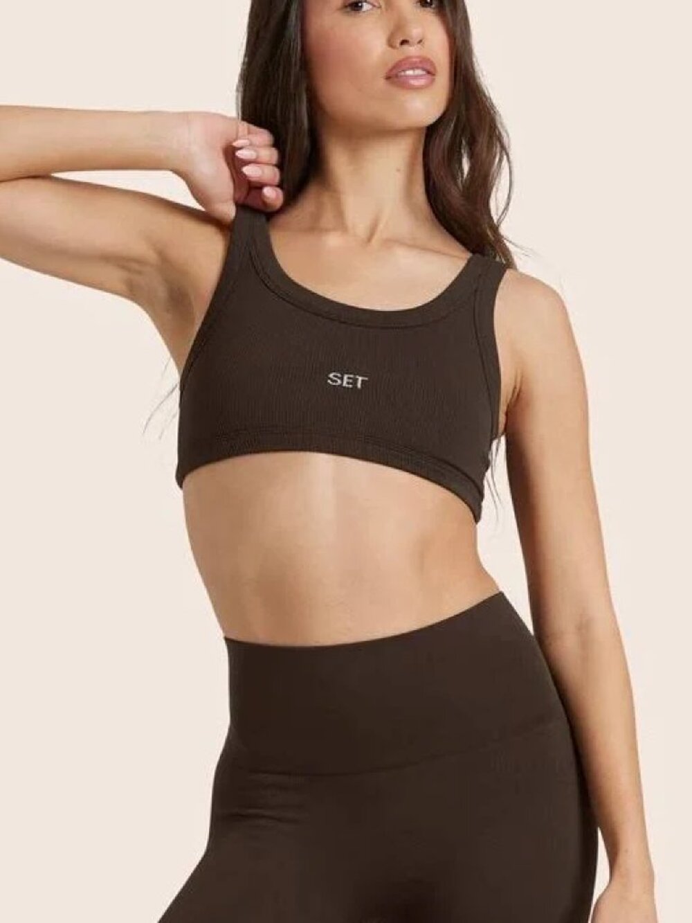 SET Active Chocolate Brown Scoop Bra